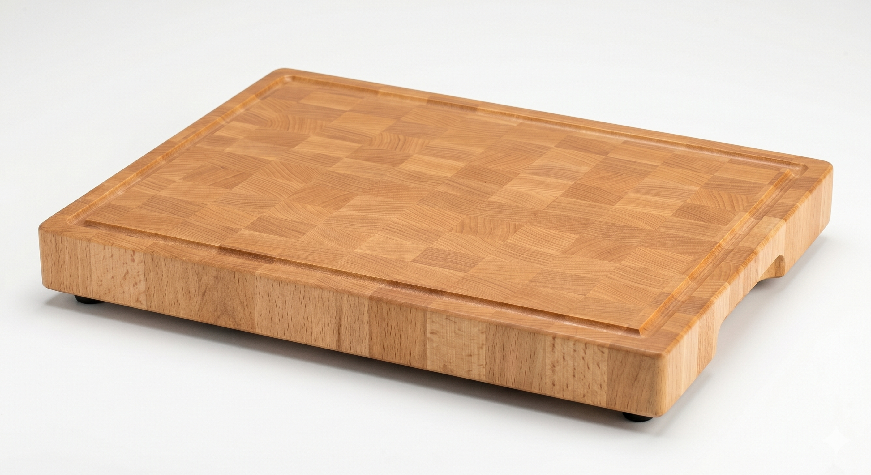 Planche à découper style billaud de boucher (hêtre)  45cm X 30cm X 3.5cm